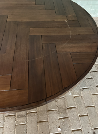 Ronde eettafel Dutchbone, Class | visgraat, Bruin